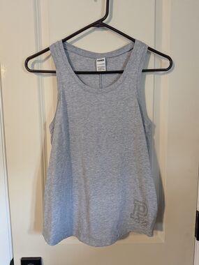 PINK Victoria's Secret Light Grey Scoop Neck Tank